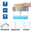 6 Colors Soap Pump Dispenser with Sponge Holder Cleaning Liquid  Press  Organizer Container Manual Cleaner Tool