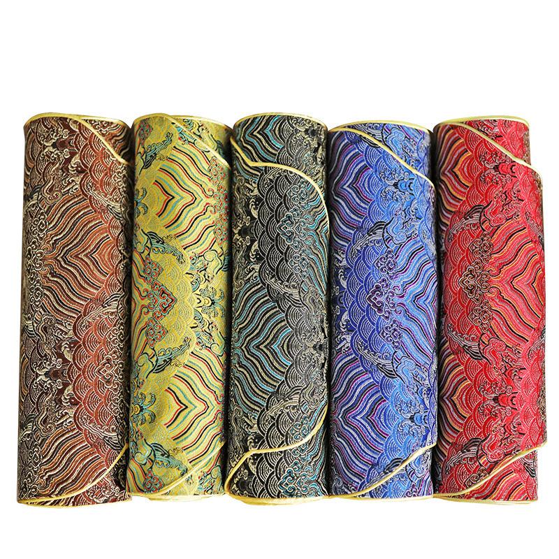 210x30cm Embroidery Table Flag Zen Tea Mat Cloth Art Tea Towel Tea Pad Dry Bubble Table Tea Art Plate Tea Set Accessories