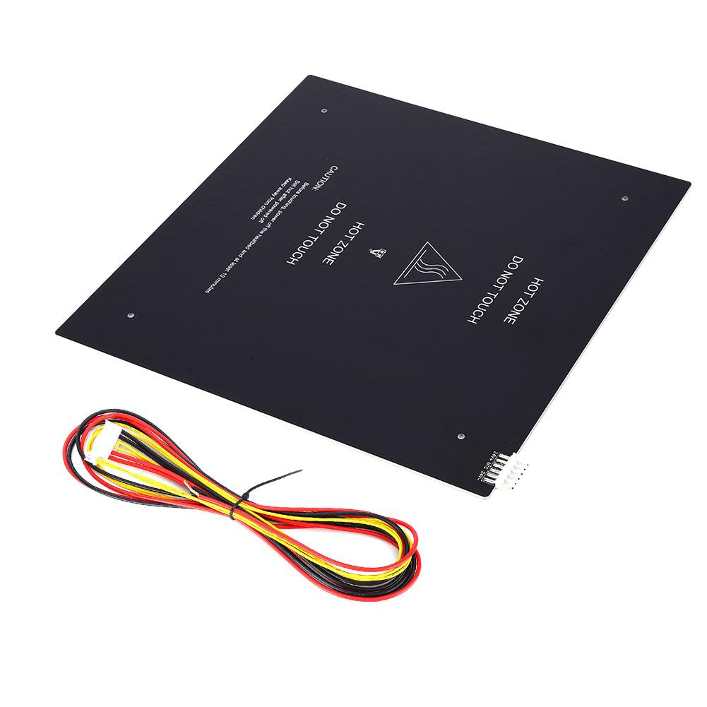 

310x310мм 24В 220Вт Алюминиевая подложка Нагреваемый стол Горячий стол с кабельными аксессуарами для 3D-принтера