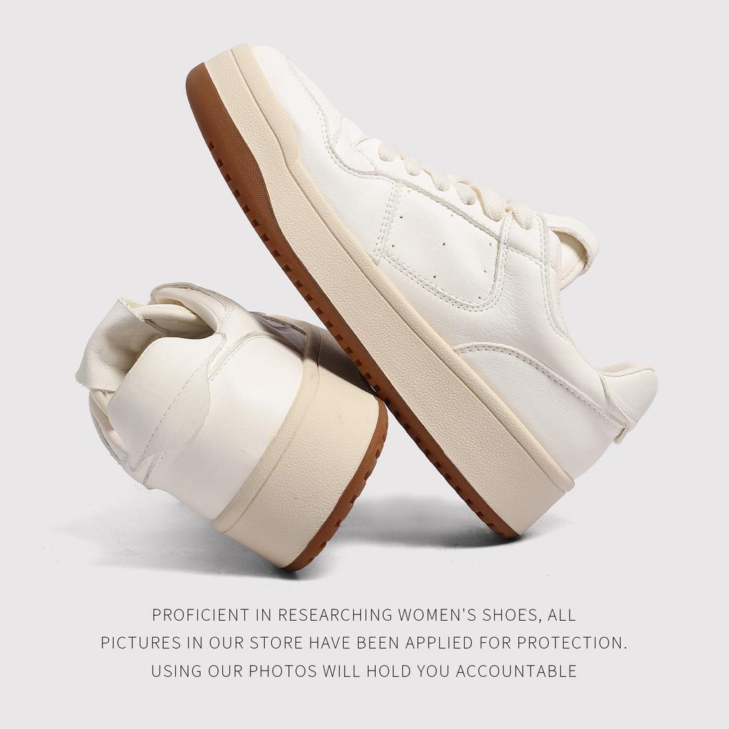 The First Layer Of Environmentally Friendly Cowhide-Casual Board Shoes Women'S Platform White Shoes Autumn Fashion Heightening Sports