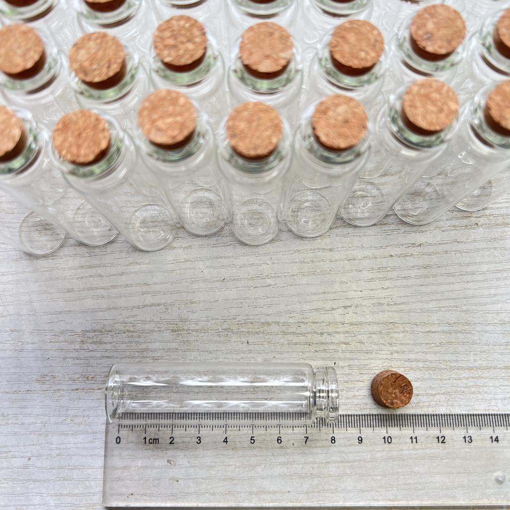 50 Pcs 12ml 15ml 20ml 25ml 30ml Decor Glass Bottles With Cork 22×60mm Diy Crafts Tiny Glass Jars Test tube Mini Vials Wish Gift