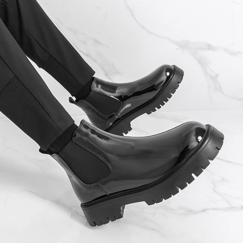 Módní Klasické Pánské Chelsea Boty s Silnou Podrážkou Pánské Ležérní Pohodlné a Módní Boty Značky s Velkou Špičkou Pánské Boty Velikosti 38-46