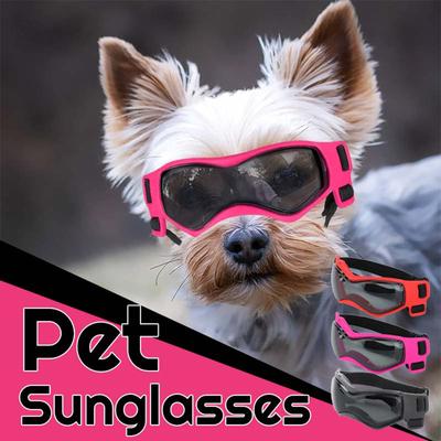Dog Goggles Small Breed, Dog Sunglasses for Small Breed UV Eyewear for Small Dog Outdoor Riding Driving, Small Black
