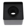Microphone Square Station Compact Portable Black ABS for Interview Meeting 41mm