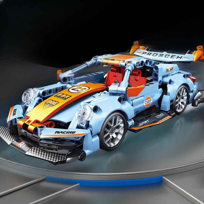 

Гоночная головоломка высокой сложности для детей и мальчиков, задняя часть автомобиля, технологические детали, сборка спортивного автомобиля, строительные блоки, игрушки Without Box