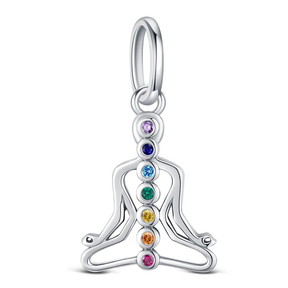 Original Colorful Pendant Chakra Rainbow Charm Fit Bracelet Diy For Women Elegant Bead Pride Month Love Mother'Day Gifts