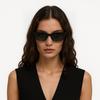 Prada Irregular Shape Sunglasses With Arm Logo Unisex sunglasses Black PRA19S-1AB5S0