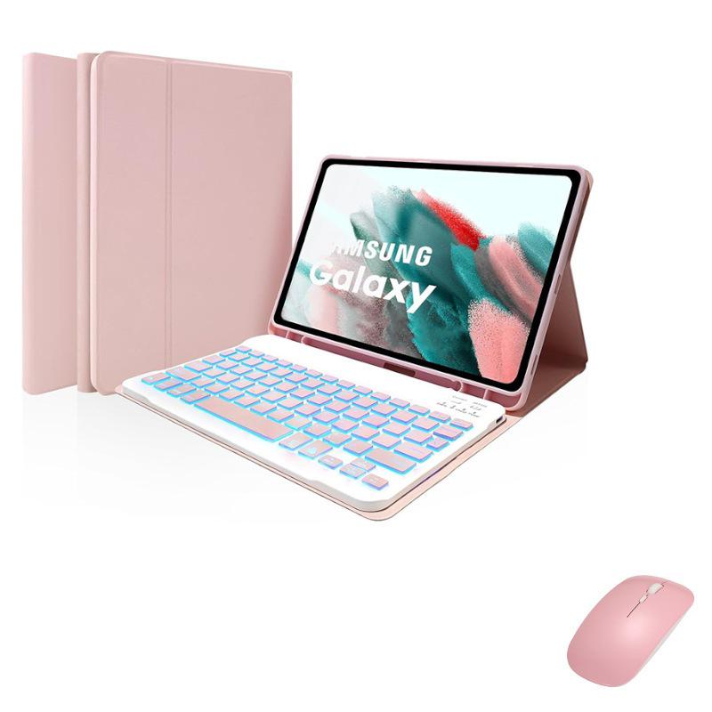 Samsung Tablet A9 Plus 11 Protective Leather Keyboard Case with Backlit Bluetooth and Pen Slot A11+