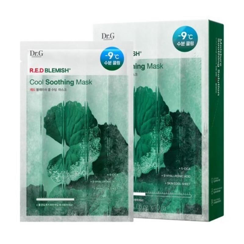 Dr.G Red Blemish Cool Soothing Mask 30g*10 Sheets (1 Pack)