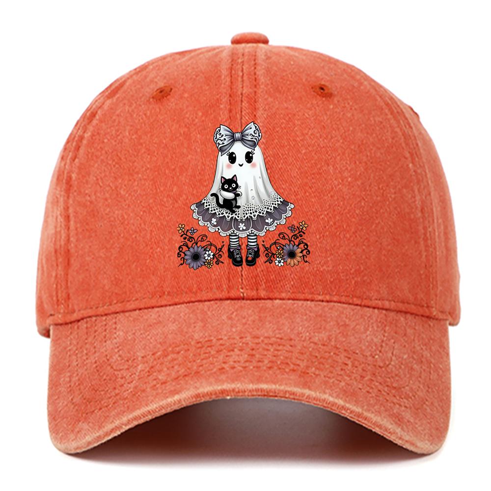 Cute Ghost Printed Baseball Hats for Men and Women, Outdoor Sunscreen Hats for Spring and Summer, Adjustable and Comfortable