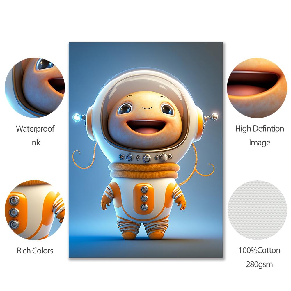 Baby Animal Astronauts Set 10 Cute Cute Pixar Dog Art Poster Print Cartoon Hd Modern Canvas Painting Nursery Kid Room Home Decor