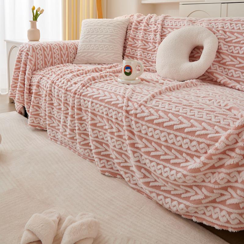 Moderne Jacquard Samt Sofa Überwurfdecke 5-Sitzer Fleece Warm Sofa Handtuch Decke Sessel Couch Überzug Für Kinder Haustiere Katzen