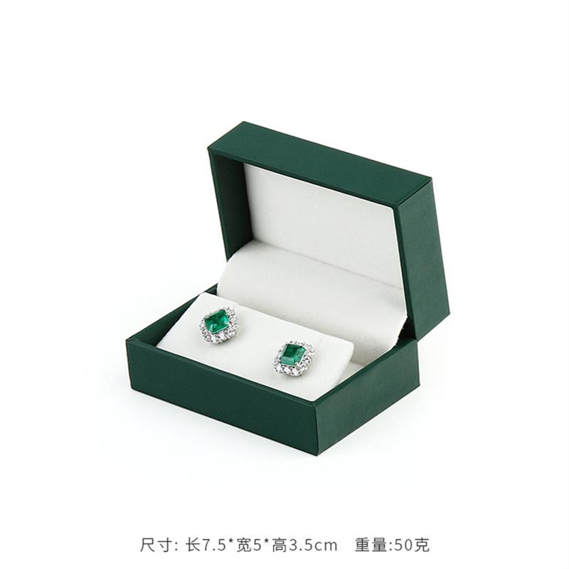 Spot filled leather paper earring box, right angle earring storage box, earring and earring packaging box, accessory box