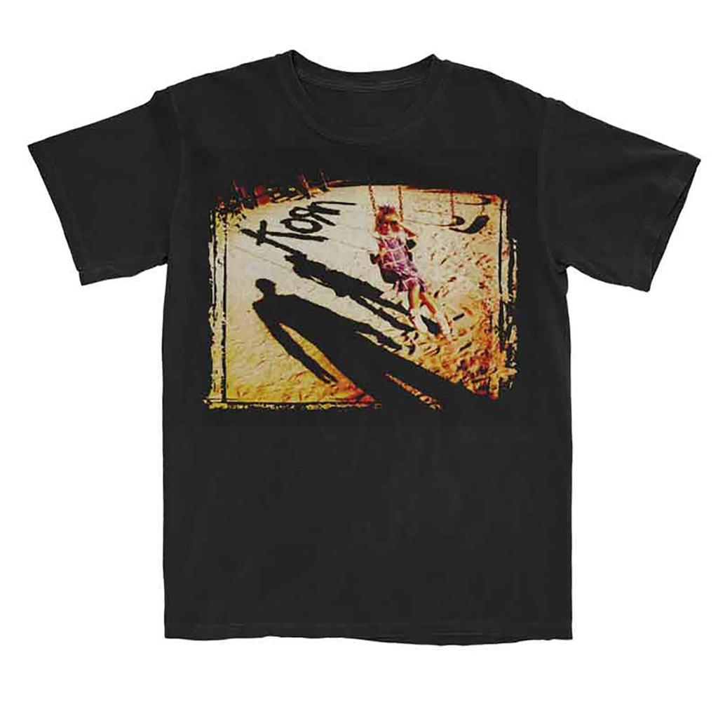 Men's Korn Self-Titled Album Cover T-shirt Medium Black