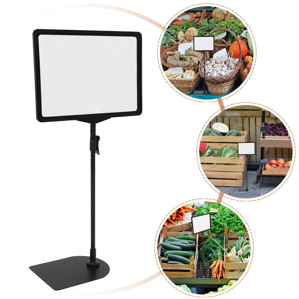 Adjustable A4 Price Tag Display Holder Retail Countertop Sign Holder Merchandise Shelf Label Plastic Holders For Shelves Display