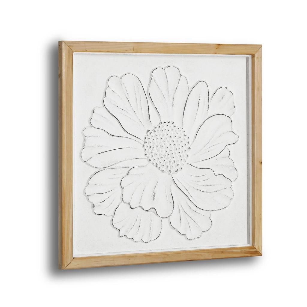 French Retro Floral Relief Living Room, Modern Foyer Bedroom with Framed Decorative Painting