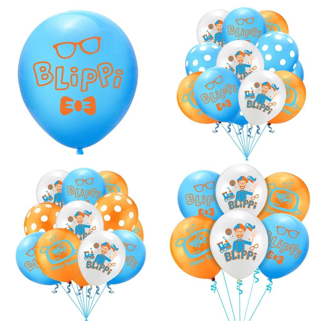 Alta Calidad 12 Piezas 12" Globos de Látex Blippi Ideales Para Fiestas de Cumpleaños Infantiles