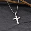 Vnox Men's Classic Cross Pendant Necklace, Stainless Steel Rope Cuban Blade Chain, Handsome Layered Neck Chains