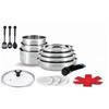 Batterie De Cuisine - Tous Feux Dont Induction - ARTHUR MARTIN - Sans PFOA/PFAS - Acier Inoxydable 18/10 - 18 Pc - Poignée Amovibles