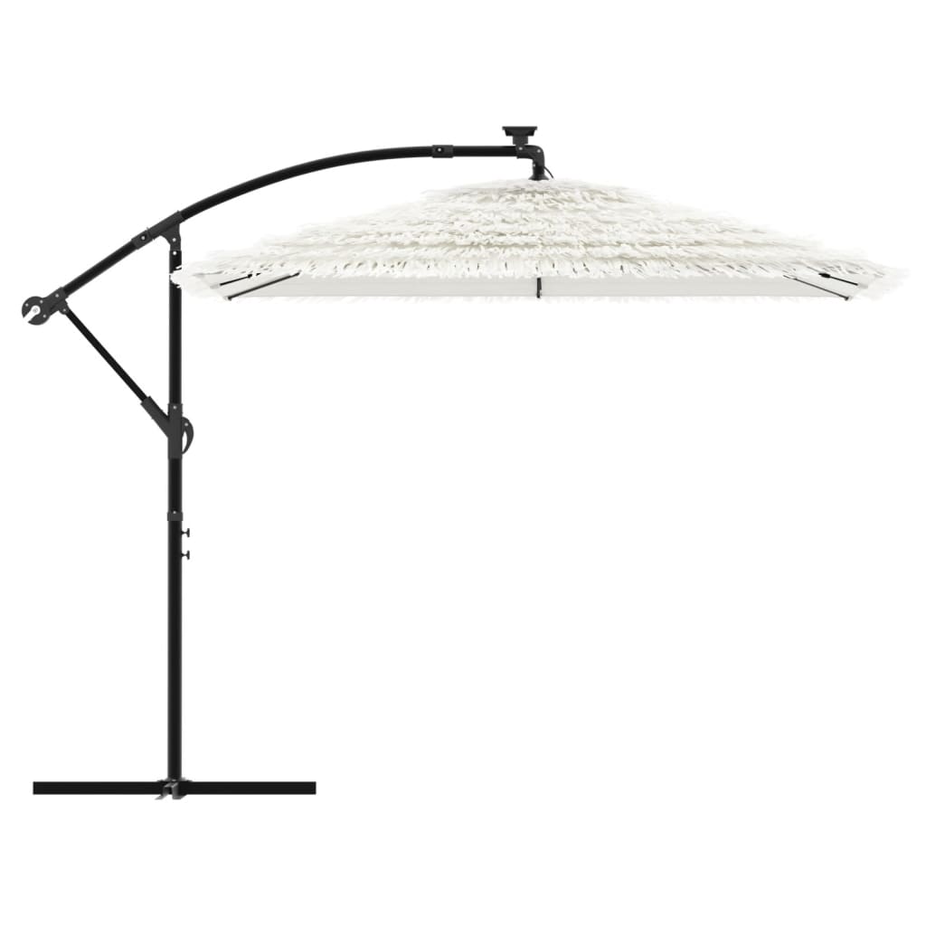 White Sun Umbrella with Steel Pole 246 x 246 x 230 cm