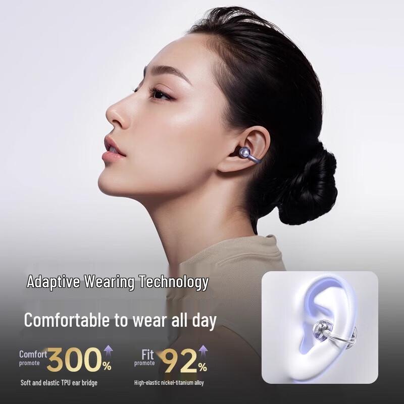 Jinyun A7 Air-Bone Conduction Ear Clip Wireless Headphones