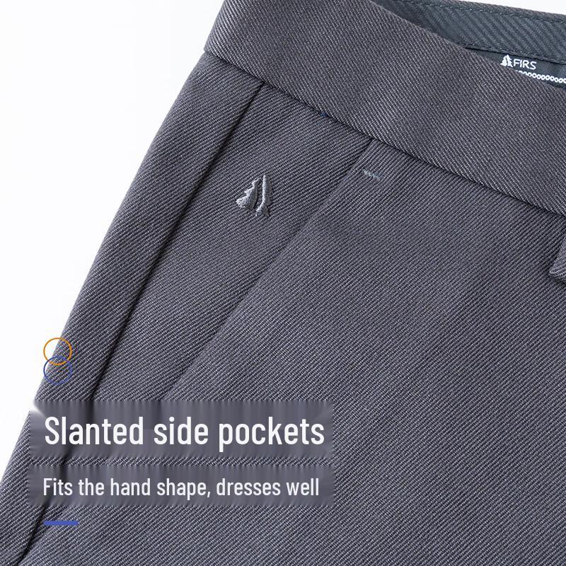 Мужские брюки FIRS из смесовой шерсти в стиле business casual, прямого кроя