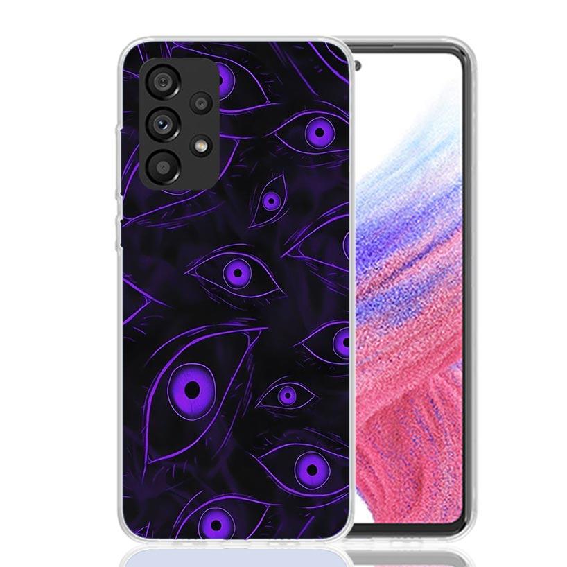 Scary Face Eyes Phone Case For Samsung Galaxy A17 A16 A14 A15 A13 A57 A56 A54 A55 A53 A37 A36 A34 A35 A33 A26 A24 A25 A23 Galaxy