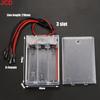 JCD 1pcs 3V 4.5V 6V AA Terminal Wire Transparent Battery Box with Cover Switch Male/Female Connector DIY Craft Model Accessories