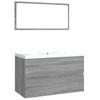 Bathroom Furniture Set Gray Sonoma Particleboard
