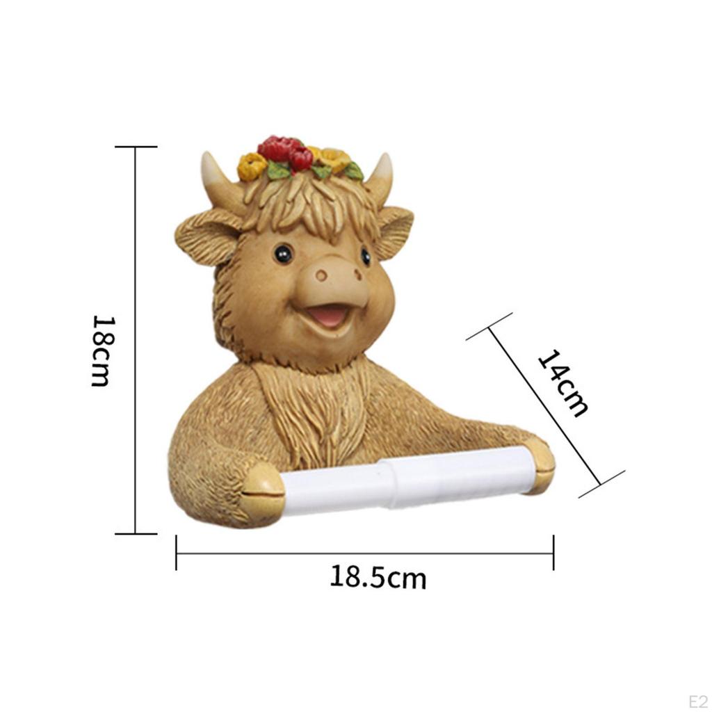 Toilet Paper Stand Towel Rack Decor Wall Mounted Space Saving Resin Sturdy Organizer Accessories for