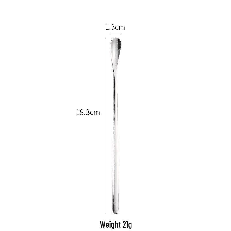 High-Value Golden 304 Stainless Steel Long Handle Mixing Spoon: Ideal for Cocktails, Coffee, Honey, and Ice.