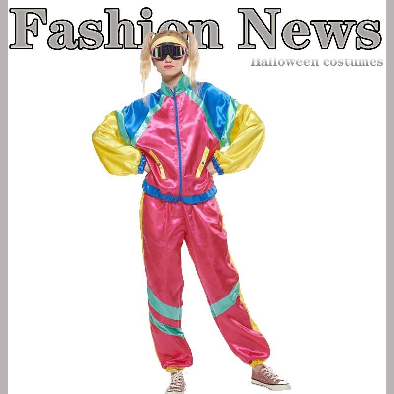 E-commerce, couple Halloween retro 70th generation hip hop rock music opera costume