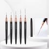 Nail Liner Diy Drawing Painting Flower Line Stripes Pen 4Mm-25Mm Metal Handle Nail Art Brush With Cover Nail Brushes