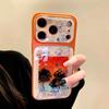 Sunset Line Art Puppy Phone Case for iPhone 14/15/16/17 Pro Max - Drop-Proof Protection