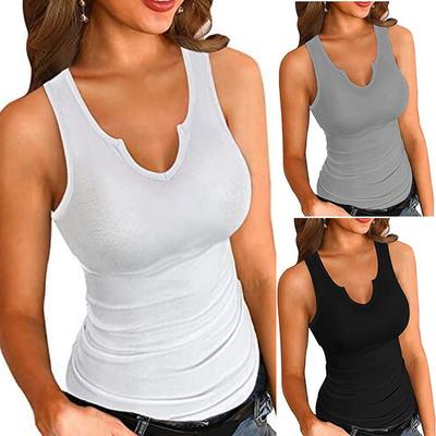 Women Slim Sexy Plain Tank Tops Summer Sleeveless Casual Camisole Vest T Shirt