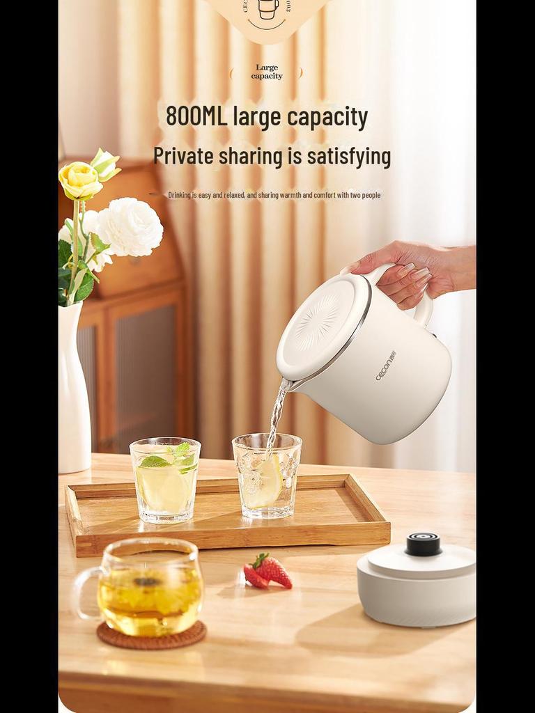 Xike Compact Folding Electric Travel Kettle - Insulated 304/316 Stainless Steel