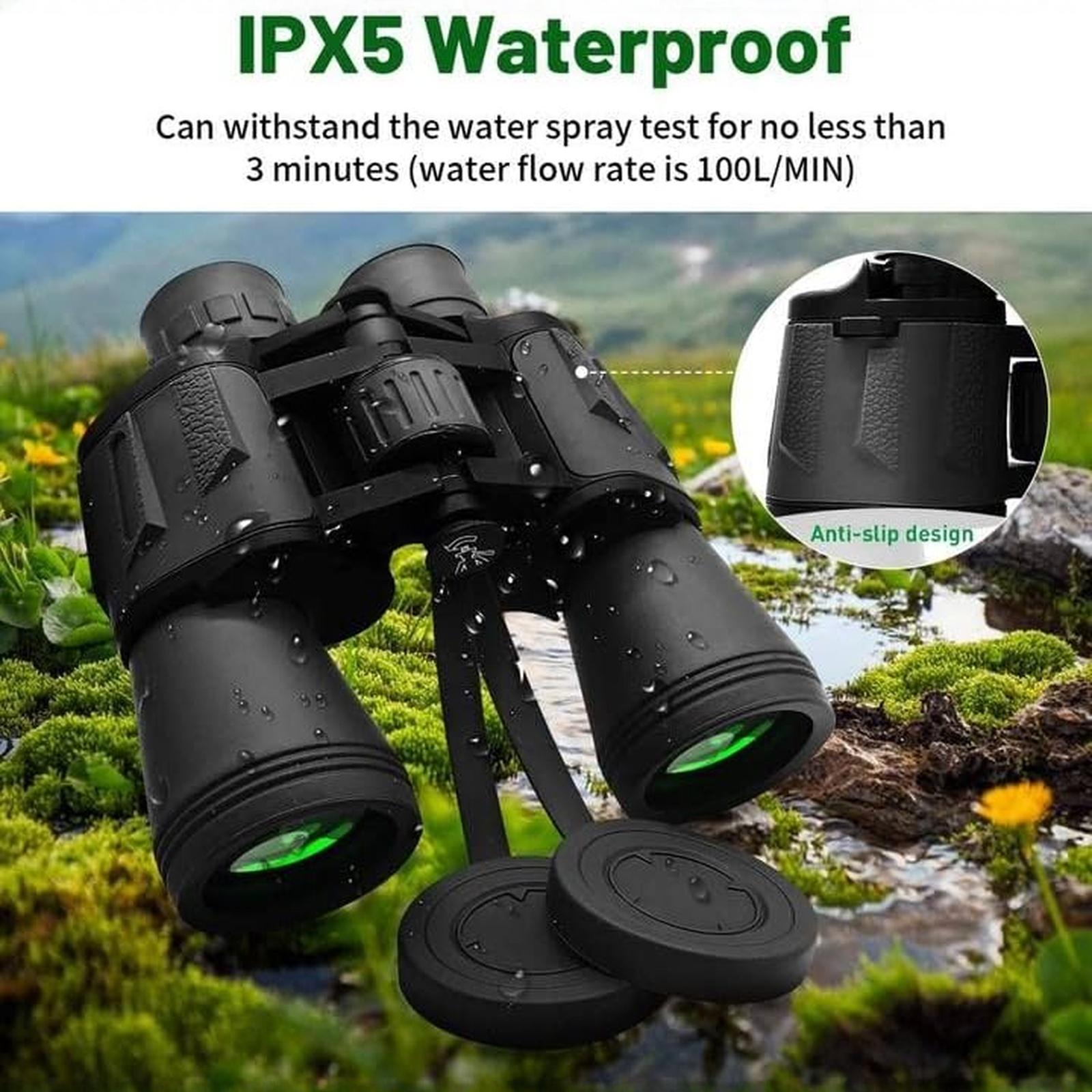 

Binoculars for Adults 20x50 High Power Low Light HD Compact Binoculars,BAK4 Lens for Bird Watching Hunting Travel Football Stargazing one size чорний