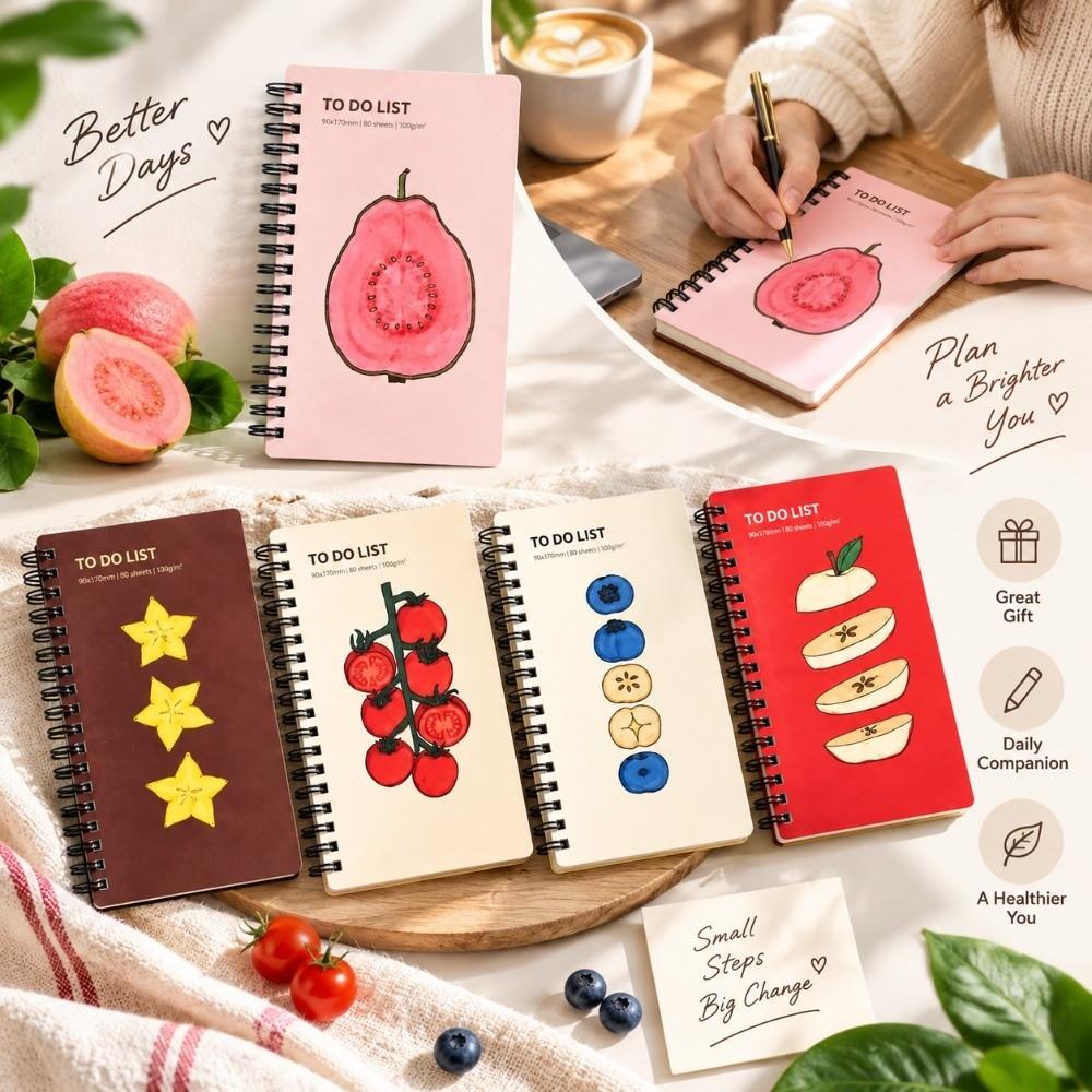 Spiral Bound To Do List Notebook Portable Habit Tracker Journal Self Discipline Habit Tracking
