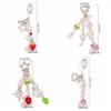 Strawberry Design Beaded Phone Chain Cute Flower Key Pendant Accessories Bag Charm  Fairytale Theme