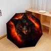 1 Stück Automatischer Faltregenschirm - Muster mit distanziertem Wolf, Tragbares & Faltbares Design mit 8 Speichen, Weihnachts- und Geburtstagsgeschenke