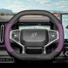 Leather Car Steering Wheel Cover For Jetour T1 T2  2024 2025 Breathable Non-slip Auto Steering Wheel Jetour t2 Accessories