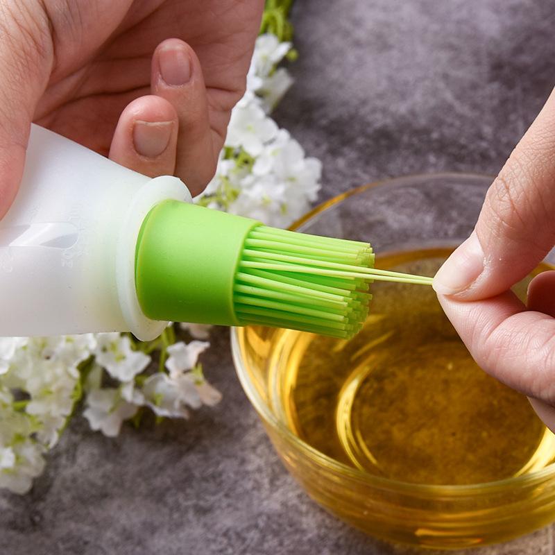 Portable Oil Bottle Barbecue Brush Silicone Kitchen BBQ Cooking Tool Baking Pancake Barbecue Camping Accessories Gadgets