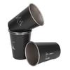 4 Pcs 350ml 304 Stainless Steel Water Cup Coffee Mug Bottle for Barbecue Beer Travel Outdoor Black