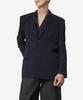 Balenciaga Virgin Wool Single-Breasted Jacket - Navy / 725139Tnt094100