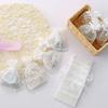 Snadulor 10 Pcs Lace Organza Gift Bags,White Sheer Organza Bags for Candy Packings Gift wrapping Wedding Party Supplies,3.9 x 5.5 inches