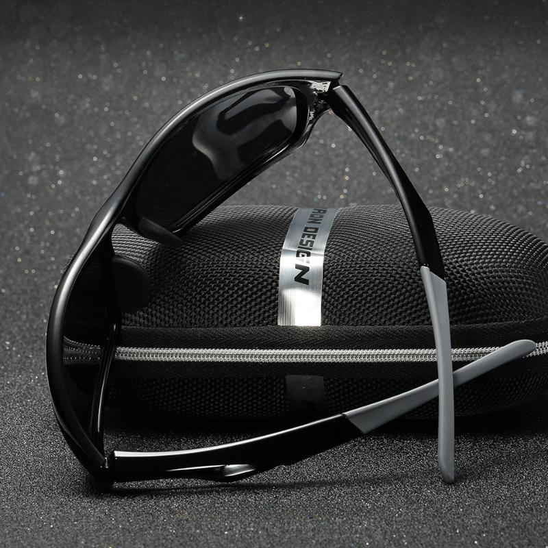 New Polarized Sunglasses Brand Designer Square Sports Sun Glasses for Men Driving Fishing Cycling Black Frame Goggle UV400