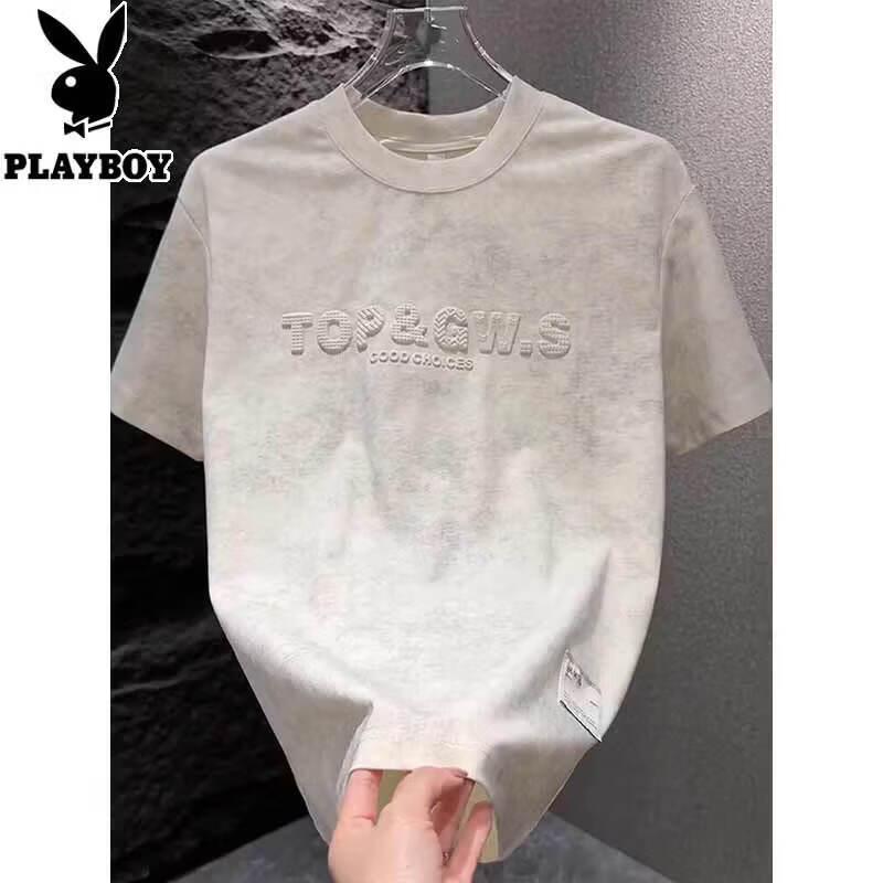 PLAYBOY Men s American Steel Print Short Sleeve T-Shirt XL