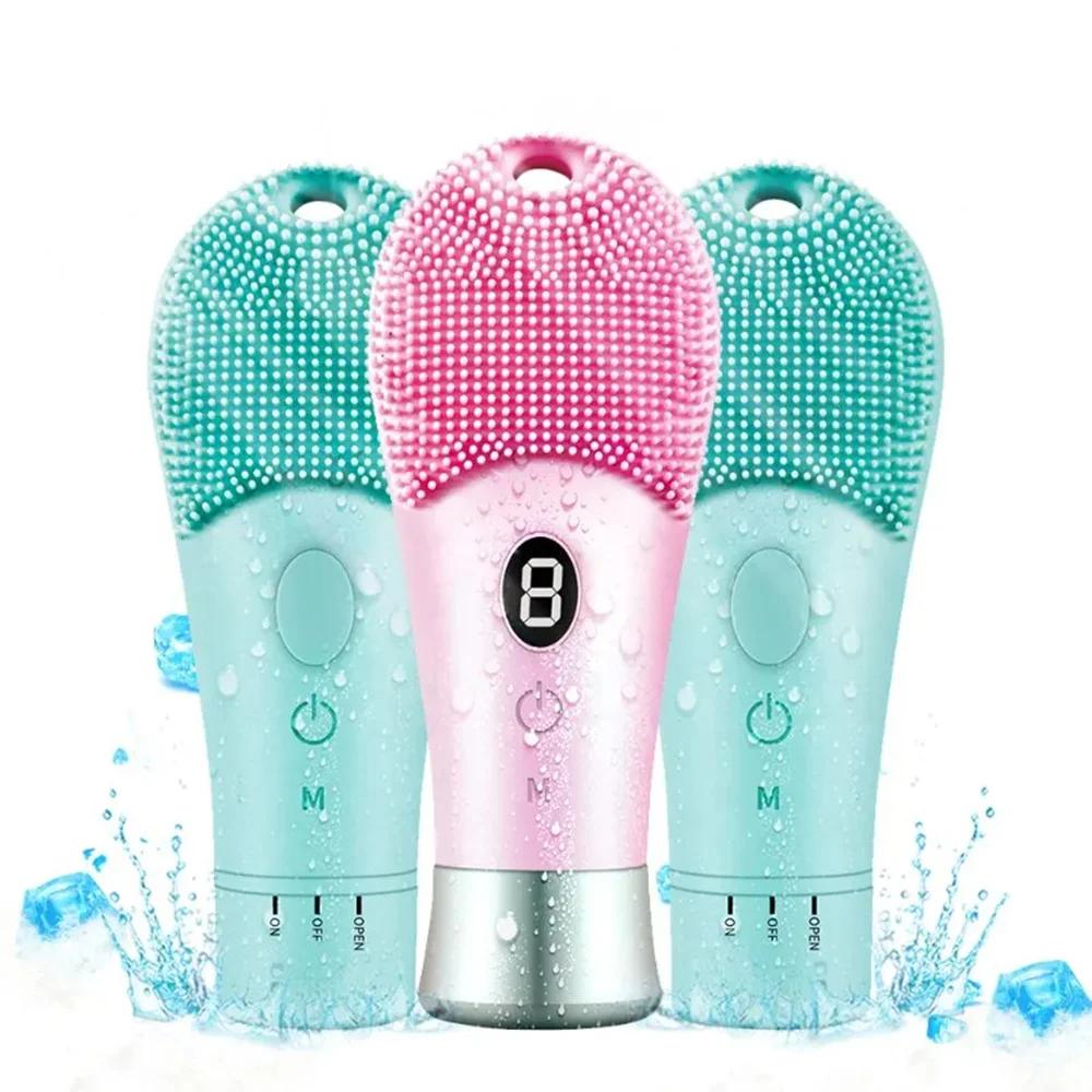 Elektrische Gesichtsreinigungsbürste, 9-Gang-Wasserdichte Reinigungsbürste für tiefe Poren, Mitesser, Hochfrequenz-Vibrations-Hautmassagegerät