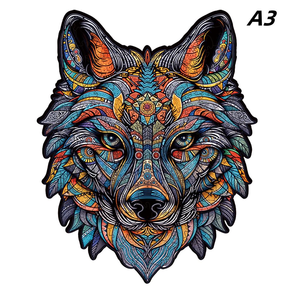 Wooden Puzzle Adult One-Of-A-Kind Shape Advanced Wolf Family Wooden Jigsaw Puzzle designed for Adult Activity Holiday Present Home Decor Children's