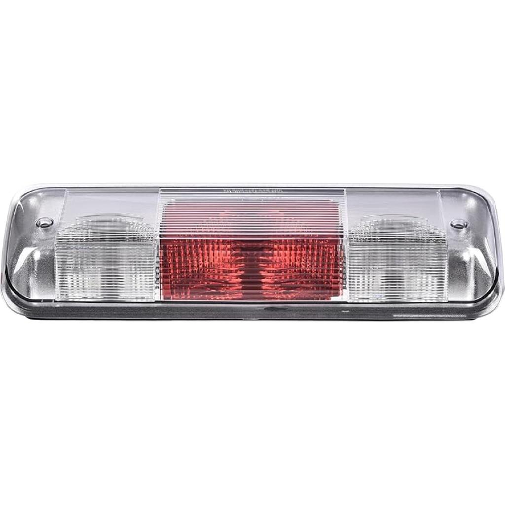 PIT66 3Rd Brake Light Compatible With 2004-2008 Ford F150 High Mount Center Rear Roof Third Cargo Light Parking Light Halogen Clear/Red Lens Tercera